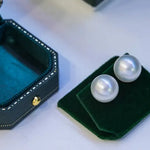 Viridian Velvet Leather Earrings Box, Hexagon Ring Box, Handmade from Japan, Engagement & Wedding Set Elegant Keepsake Box Etsy