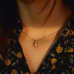 Opal  Diamond Necklace - 18K Yellow Gold October Birthstone Etsy