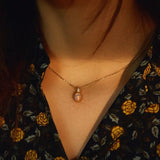 Opal  Diamond Necklace - 18K Yellow Gold October Birthstone Etsy