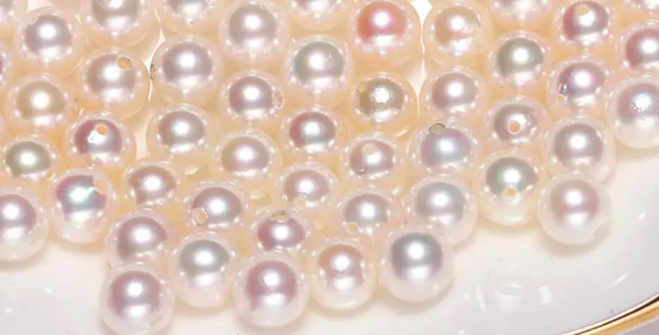 Natural Akoya Pearl Diamond Earrings - 18K Yellow Gold Etsy