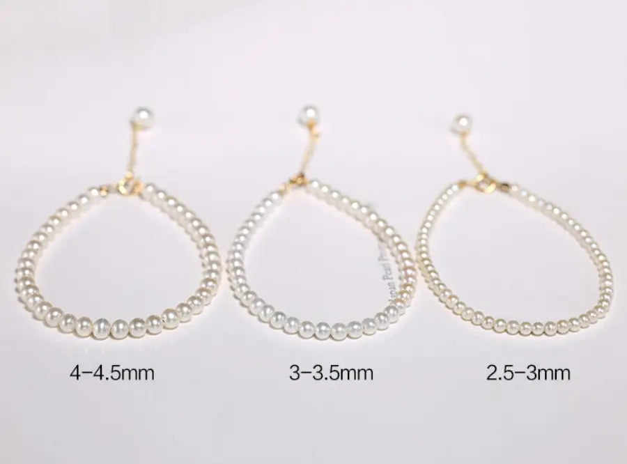 5A+ Natural Freshwater Baby Pearl Bracelets, Handmade 18k Solid Yellow Gold Bracelets, Stackable Bracelet, Anniversary Gift Idea Etsy