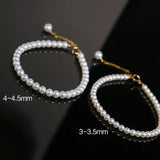 5A+ Natural Freshwater Baby Pearl Bracelets, Handmade 18k Solid Yellow Gold Bracelets, Stackable Bracelet, Anniversary Gift Idea Etsy