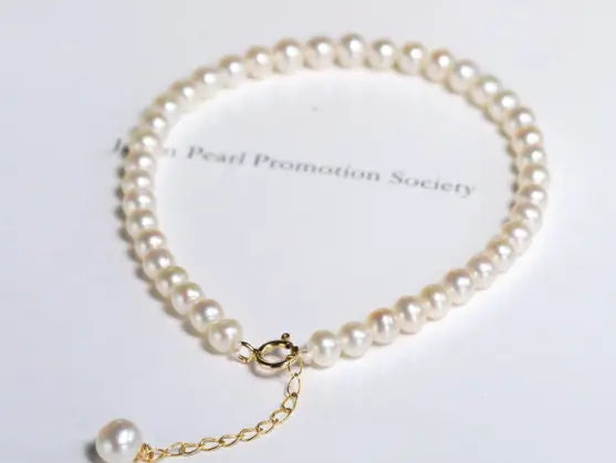 5A+ Natural Freshwater Baby Pearl Bracelets, Handmade 18k Solid Yellow Gold Bracelets, Stackable Bracelet, Anniversary Gift Idea Etsy