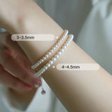 5A+ Natural Freshwater Baby Pearl Bracelets, Handmade 18k Solid Yellow Gold Bracelets, Stackable Bracelet, Anniversary Gift Idea Etsy