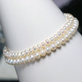 Natural Freshwater Pearl Bracelet - 4mm Oval Beads in Yellow Gold Fill Etsy