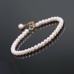 Natural Freshwater Pearl Bracelet - 4mm Oval Beads in Yellow Gold Fill Etsy
