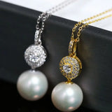 5A+ Natural High Luster White Pearl Necklace, Silver 925 Handmade Necklace, Anniversary Gift Idea, Gift for Mom, Gift for Her Etsy