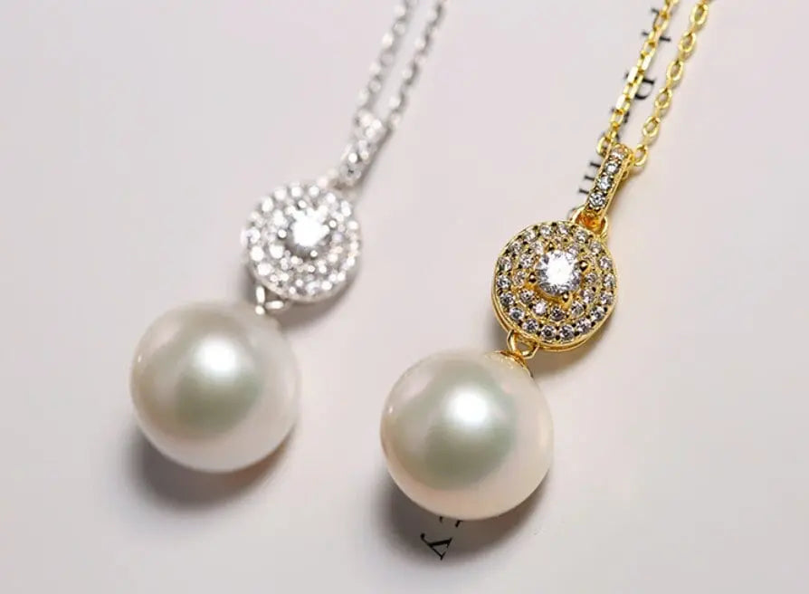 5A+ Natural High Luster White Pearl Necklace, Silver 925 Handmade Necklace, Anniversary Gift Idea, Gift for Mom, Gift for Her Etsy