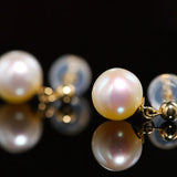 8mm Pearl Drop Earrings - 18K Yellow Gold Etsy