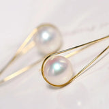 9mm High Luster Akoya Pearl Hook Earrings - 18K Yellow Gold Etsy