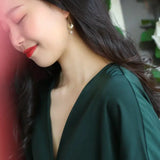 Oriental Design Akoya Pearl Earrings - 18K Yellow Gold Etsy