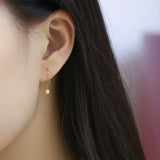 4mm Natural Akoya Golden Pearl Earrings, 18k Solid Yellow Gold Handmade Stud Earrings, Anniversary Gift Idea, Gift for Her Etsy