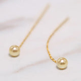 4mm Natural Akoya Golden Pearl Earrings, 18k Solid Yellow Gold Handmade Stud Earrings, Anniversary Gift Idea, Gift for Her Etsy