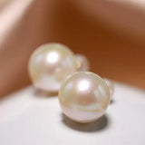 12mm High Luster Golden Pearl Studs - 18K Yellow Gold Etsy