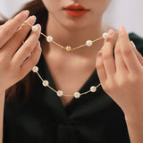 AAA+ Natural Akoya Pearl 9-9.5mm Necklace - 18K Yellow Gold Etsy