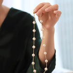AAA+ Natural Akoya Pearl 9-9.5mm Necklace - 18K Yellow Gold Etsy