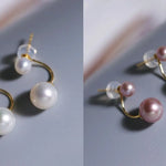 5A+ Natural High Luster White Pearl Earrings, 18K Solid Yellow Gold Earrings, Anniversary Gift Idea, Edison Pearl Earrings Etsy