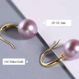 5A+ High Luster 10mm White Purple Pearl Earrings, 18K Solid White Gold Handmade Earrings, Anniversary Gift Idea, Edison Pearl Earrings Etsy