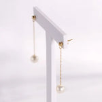 7-9mm High Luster White Beaded Pearl Earrings - 14K Yellow Gold Filled Etsy