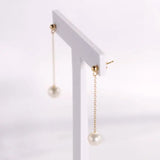 7-9mm High Luster White Beaded Pearl Earrings - 14K Yellow Gold Filled Etsy