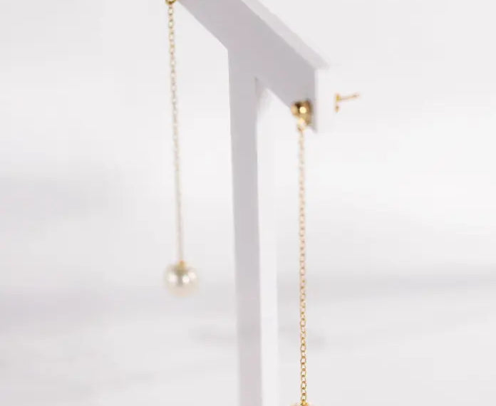 7-9mm High Luster White Beaded Pearl Earrings - 14K Yellow Gold Filled Etsy