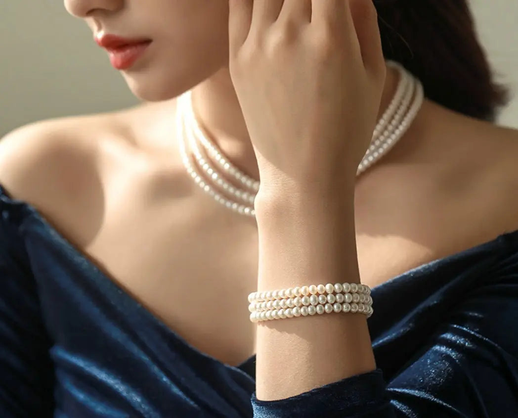 5A+ Natural High Luster Baby Pearl Bracelets, Silver 925 Beaded Handmade Bracelets, Stackable Bracelet, Anniversary Gift Idea, Gift for Her Etsy
