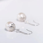 12mm High Luster Freshwater Pearl Drop Earrings - Silver 925 Etsy