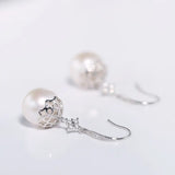 12mm High Luster Freshwater Pearl Drop Earrings - Silver 925 Etsy