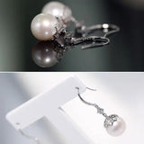12mm High Luster Freshwater Pearl Drop Earrings - Silver 925 Etsy