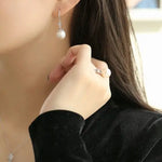 12mm High Luster Freshwater Pearl Drop Earrings - Silver 925 Etsy