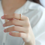 Akoya Pearl Ring - 18K Yellow Gold Beaded Jewelry Etsy