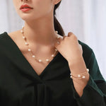 AAA+ Natural Akoya Pearl 9-9.5mm Necklace - 18K Yellow Gold Etsy