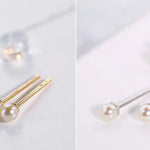 Natural Akoya Baby Champagne Pearl Earrings, 18k Solid Yellow Gold Handmade Stud Earrings, Anniversary Gift Idea, Gift for Her Etsy