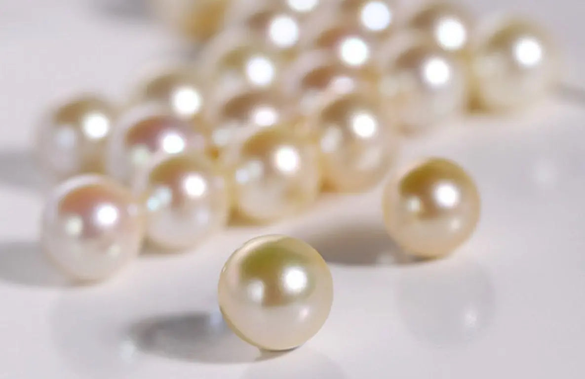 8mm Natural Akoya Golden Pearl Circle Earrings, 18K Solid Yellow Gold Akoya Pearl Handmade Earrings, Anniversary Gift Idea, Gift for Her Etsy