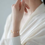 Purple Pearl Stands Bracelets - 18K Yellow Gold Etsy