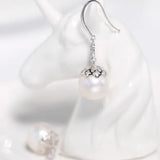 12mm High Luster Freshwater Pearl Drop Earrings - Silver 925 Etsy