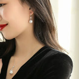 12mm High Luster Freshwater Pearl Drop Earrings - Silver 925 Etsy