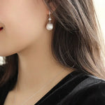 12mm High Luster Freshwater Pearl Drop Earrings - Silver 925 Etsy