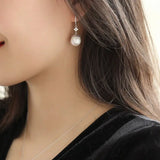 12mm High Luster Freshwater Pearl Drop Earrings - Silver 925 Etsy