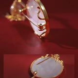 Oriental Art Natural White Pearl Brooch, 18k Gold Plated Handmade Pearl Carved Brooch, Mother of Pearl, Anniversary Gift Idea, Gift for Mom Etsy