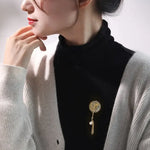 Natural White Pearl Brooch - 18K Gold Plated Etsy