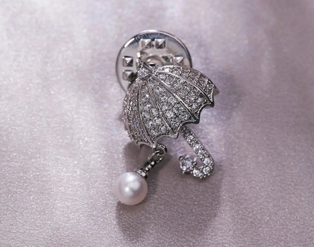 Ginkgo Brooch With Natural White Pearl, Alloy Handmade Pearl Flower Brooch, Moissanite Brooch, Anniversary Gift Idea, Gift for Mom Etsy