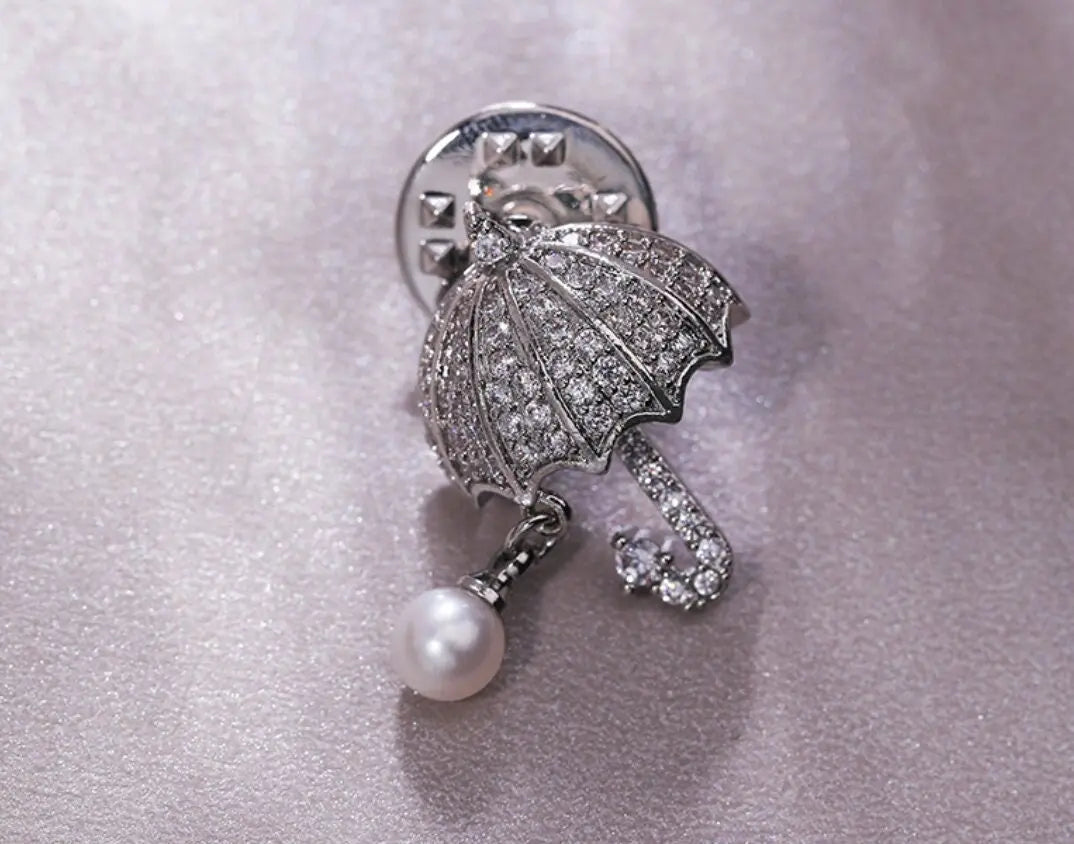 Bowknot Brooch With Natural White Pearl, Alloy Handmade Pearl Golden Carved Brooch, Moissanite Brooch, Anniversary Gift Idea, Gift for Mom Etsy