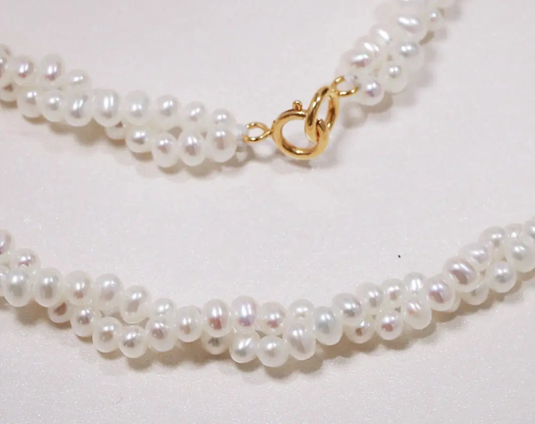 3mm Cute Akoya Baby Pearl Necklace - 18K Yellow Gold Etsy