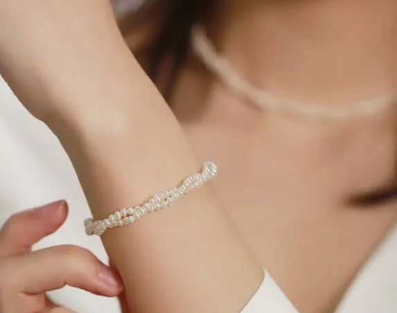 3mm Natural Akoya Baby Pearl Bracelets, Handmade 18k Solid Yellow Gold White Pink Baby Pearl Bracelets, Anniversary Gift Idea for Her Etsy
