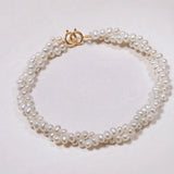 3mm Natural Akoya Baby Pearl Bracelets, Handmade 18k Solid Yellow Gold White Pink Baby Pearl Bracelets, Anniversary Gift Idea for Her Etsy
