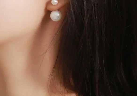 12mm High Luster Pearl Earrings - 12mm Pink White Silver 925 Etsy