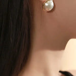 20mm Natural Mabe Pearl Earrings 18K Yellow Gold Etsy
