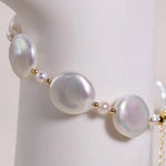 Natural High Luster Baroque Pearl Bracelets, 18k Yellow Gold Bracelets, White Pink Pearl Bracelets, Anniversary Gift Idea for Her Etsy
