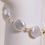 Natural High Luster Baroque Pearl Bracelets, 18k Yellow Gold Bracelets, White Pink Pearl Bracelets, Anniversary Gift Idea for Her Etsy